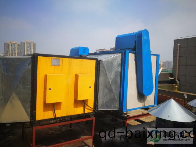 長沙(sha)麗髮新城商業樓油煙(yan)淨化係統及煙道安裝工程