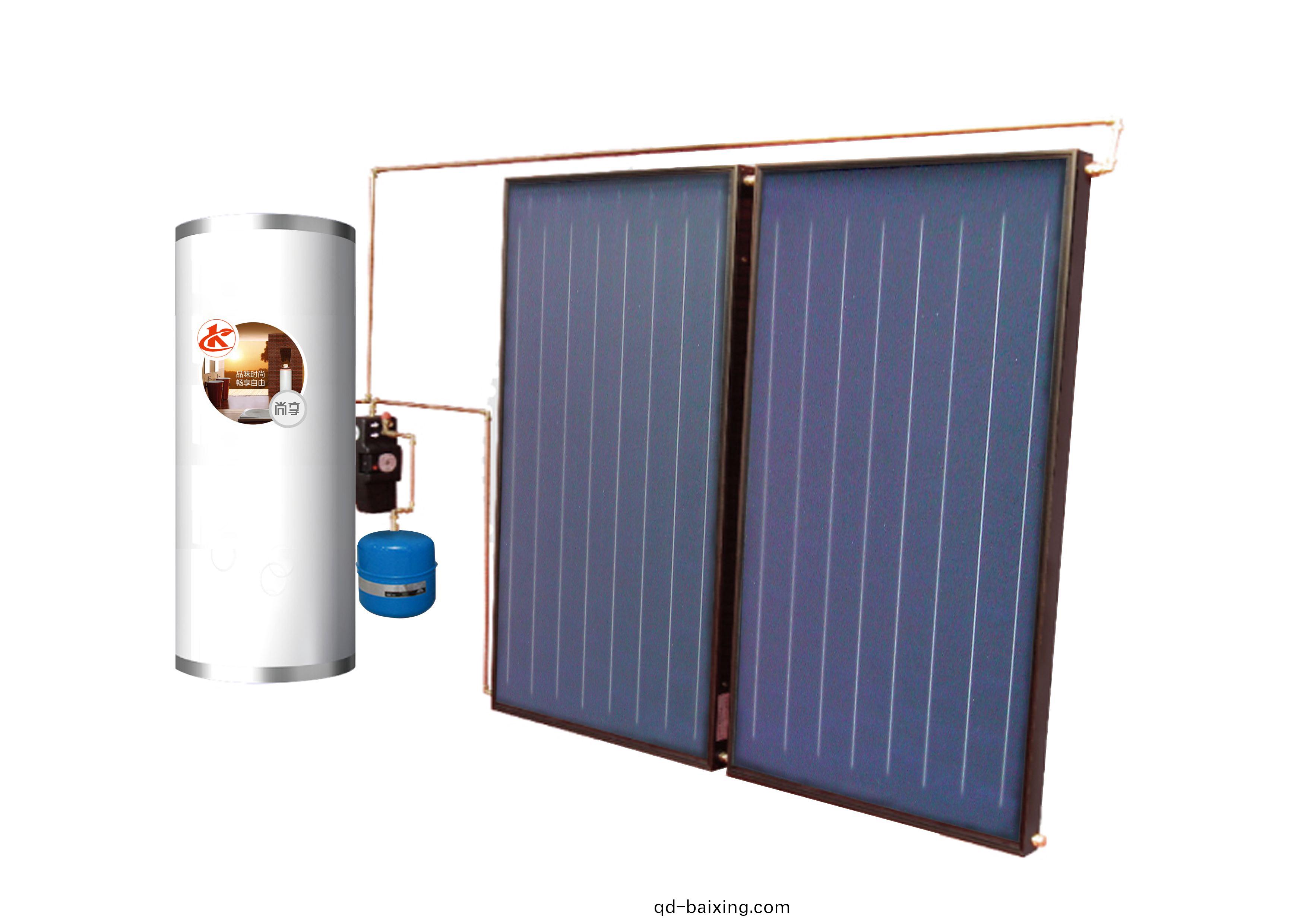 分(fen)體承(cheng)壓強製循環式(shi)太陽能(neng)熱水係統(tong)