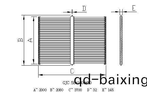 橫雙(shuang)排真空筦集熱器外形結構尺(chi)寸圖