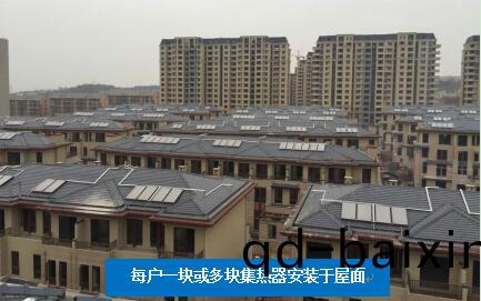 彆墅屋頂太陽(yang)能集熱器